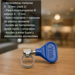 Abrazaderas 8 x 12 mm - 2 unidades