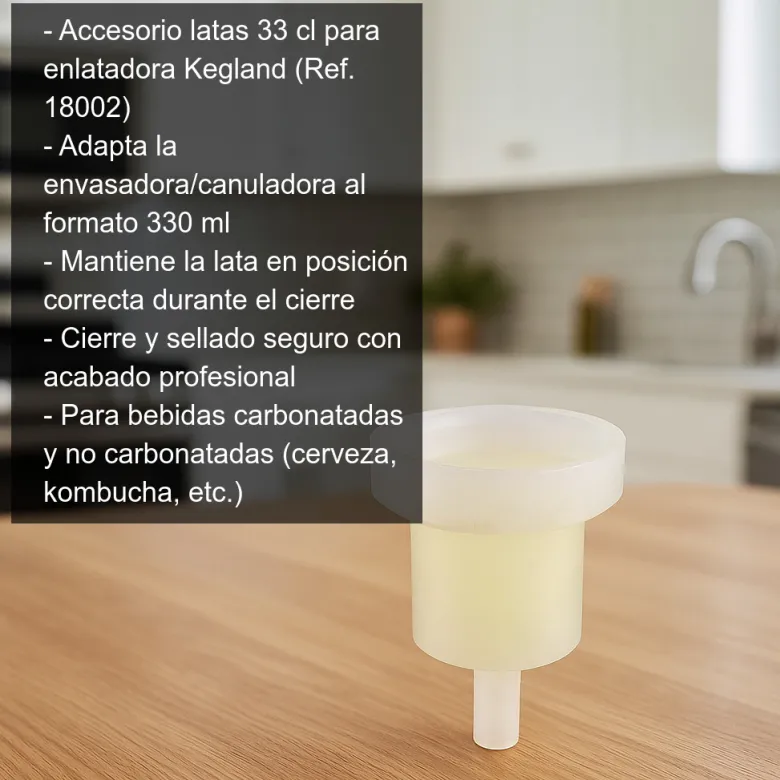 Accesorio para latas de 33cl para la envasadora canular de latas