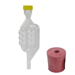 Airlock con tapón de goma adaptador