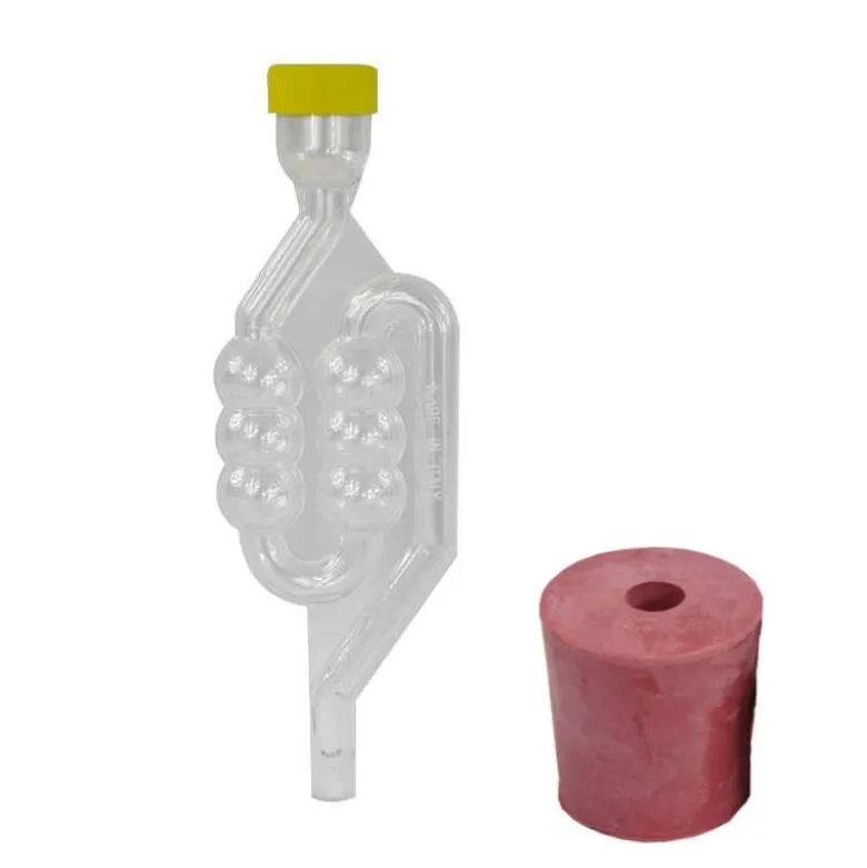 Airlock con tapón de goma adaptador