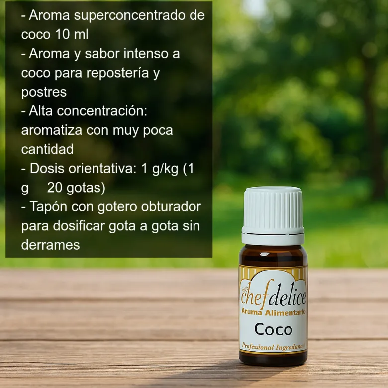 Aroma alimentario de coco - 10ml