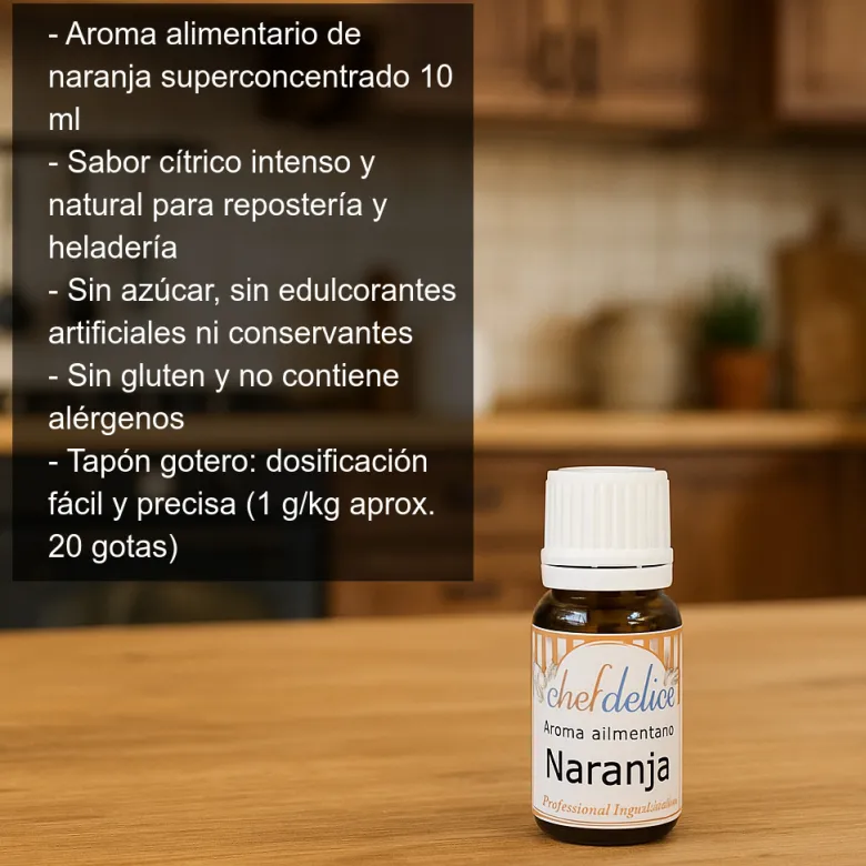 Aroma alimentario de naranja - 10 ml.