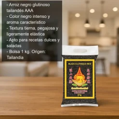 Arroz negro glutinoso Tailandés - 1000 g
