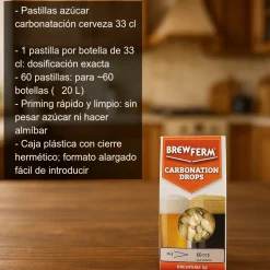 Azúcar para carbonatación de la cerveza - Para 33cl