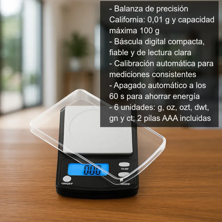 Balanza de precisión California - 0,01g hasta 100g