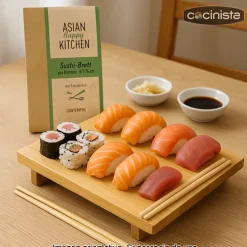 Bandeja de bambú para sushi - 15x24cm