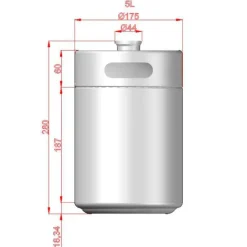 Barril Mini Keg - 5 L
