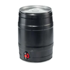 Barril para cerveza negro con grifo - 5 l