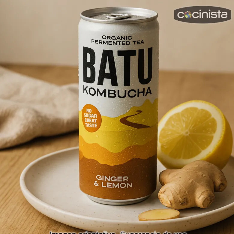 Bebida de kombucha sabor jengibre limón - 250ml