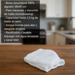 Bolsa escurridora 100% algodón - 38x40 cm