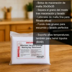 Bolsa para malta en grano - 30x30x35