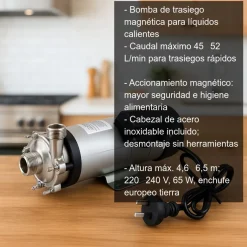 Bomba de trasiego para líquidos calientes - 45 -52 l/min
