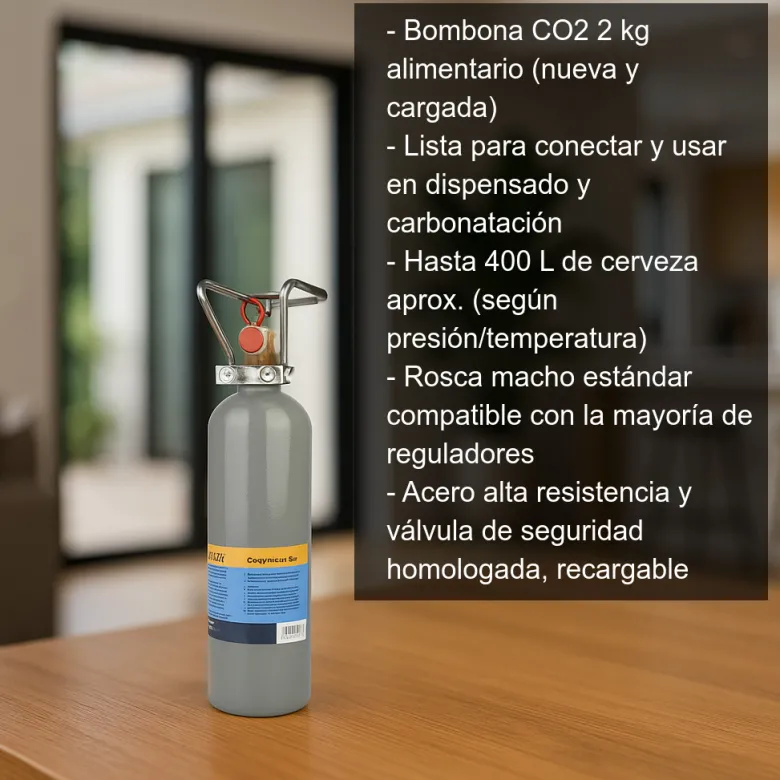 Bombona CO2 - 2 Kg