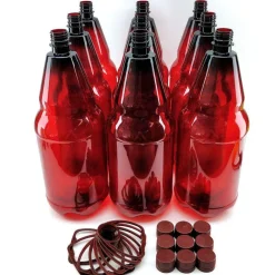 Botellas ámbar PET de 2,5 litros - 9 unidades