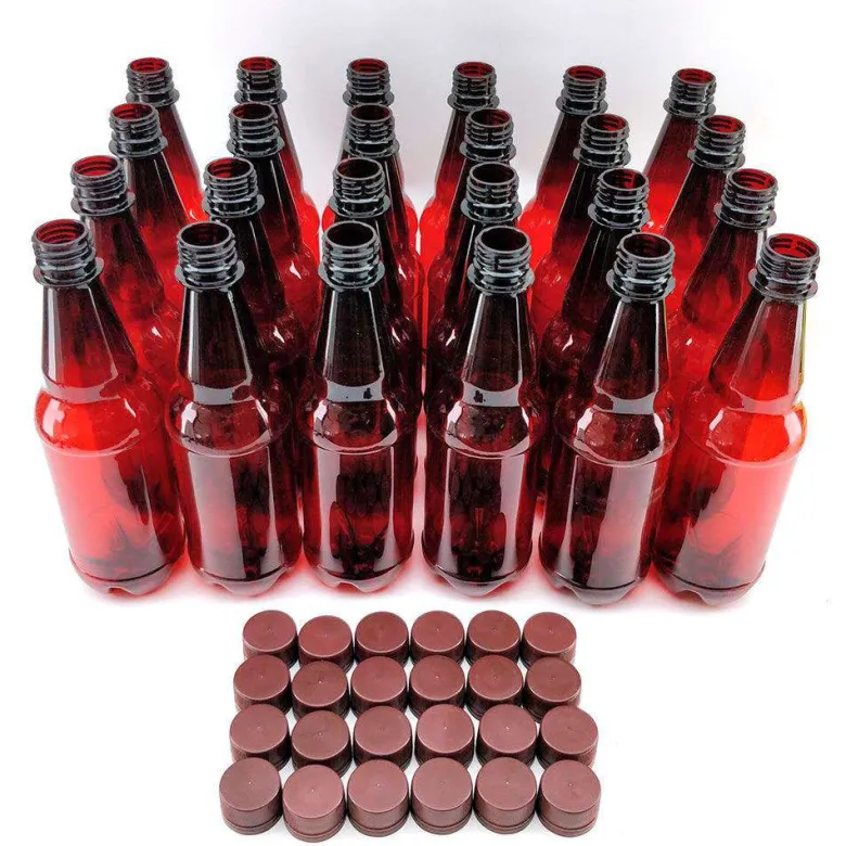 Botellas ámbar PET de 500 ml - 24 unidades