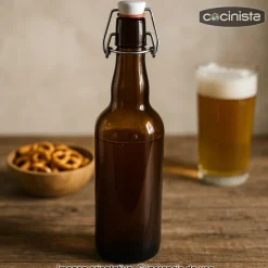 Botellas para cerveza de 75 cl con tapón mecánico - 16 uds
