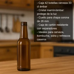 Botellas para cerveza de 33 cl - 42 uds