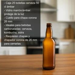 Botellas para cerveza de 50 cl - 25 uds