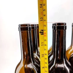 Botellas para vino de 750ml con tapones, cápsulas y etiquetas - 12 unidades