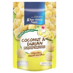 Cacahuetes recubiertos con sabor coco y durian - 75g
