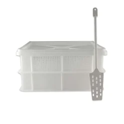 Caja doble con espátula para hacer y madurar quesos - 40x30x21cm