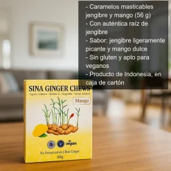 Caramelos de jengibre y mango - 56g