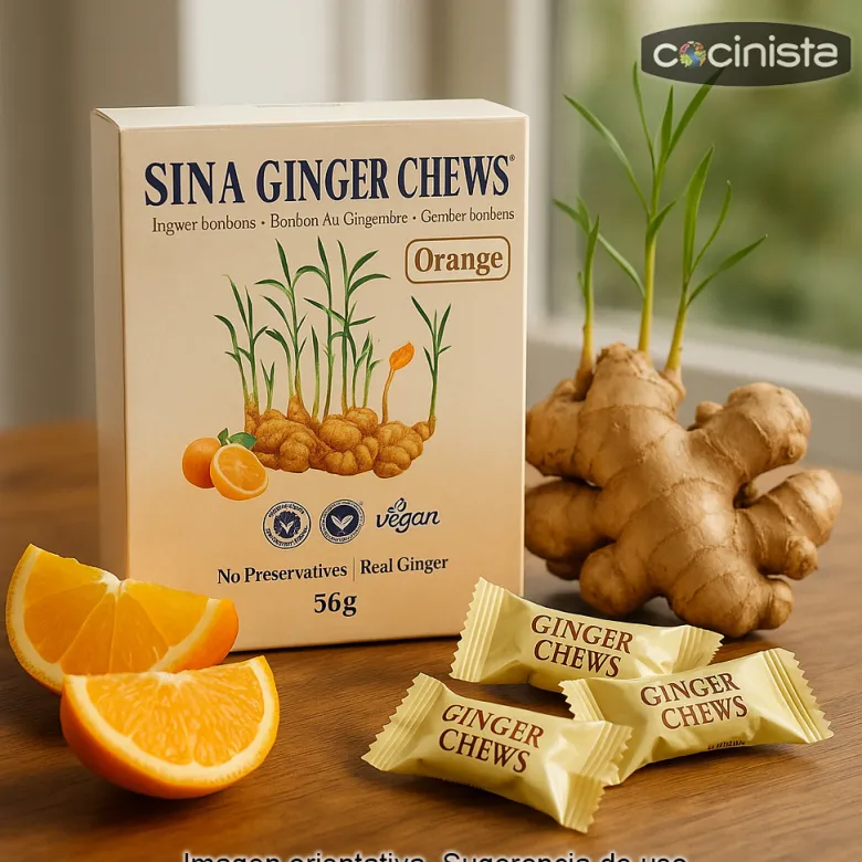 Caramelos de jengibre y naranja - 56g