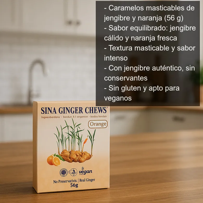 Caramelos de jengibre y naranja - 56g