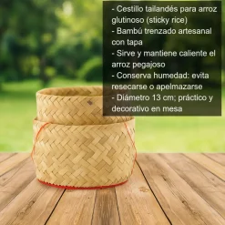 Cesta para arroz glutinoso - 13 cm