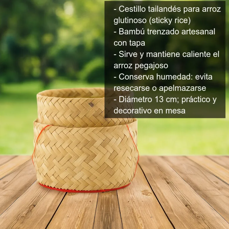 Cesta para arroz glutinoso - 13 cm
