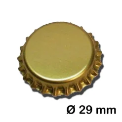 Chapas de 29 mm doradas - 100 uds