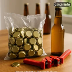 Chapas doradas de 26 mm - 200 uds