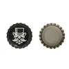 Chapas 26 mm negras anti-O2 - 100 uds