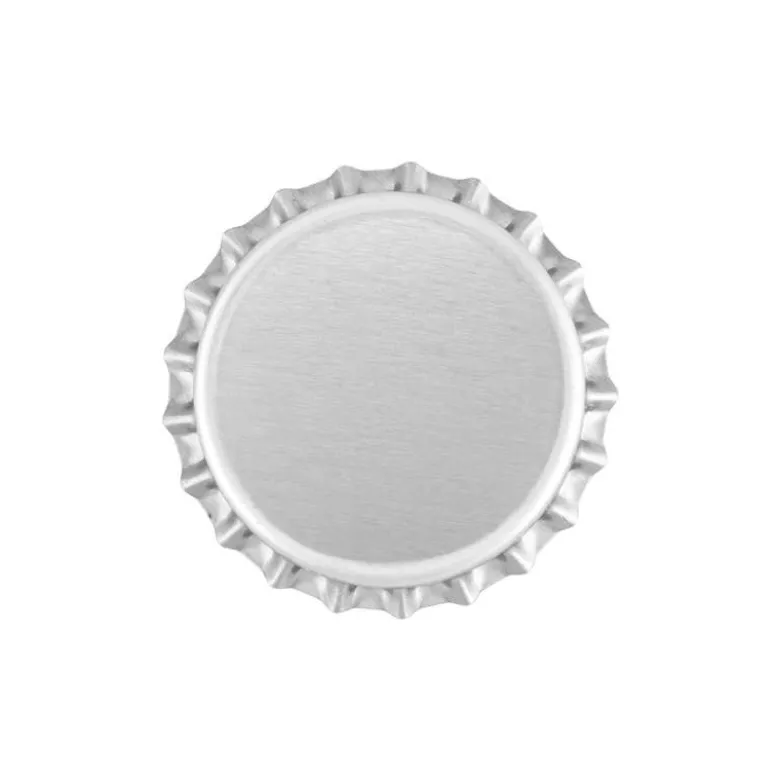 Chapas 26 mm plateadas - 100 uds