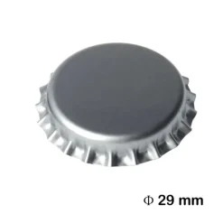 Chapas 29 mm plateadas - 100 uds