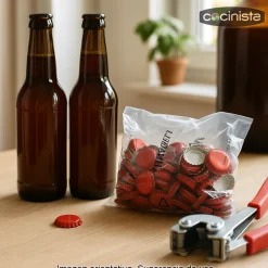 Chapas 26 mm rojas - 200 uds