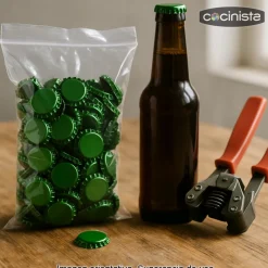 Chapas 26 mm verdes - 100 uds