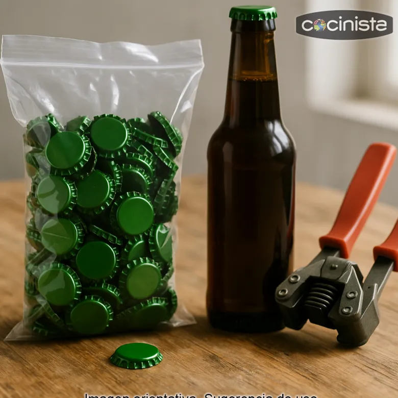 Chapas 26 mm verdes - 100 uds