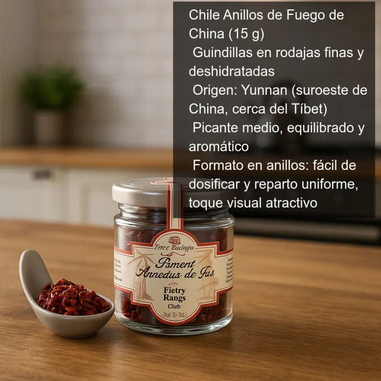 Chile Anillos de Fuego de China - 15 g
