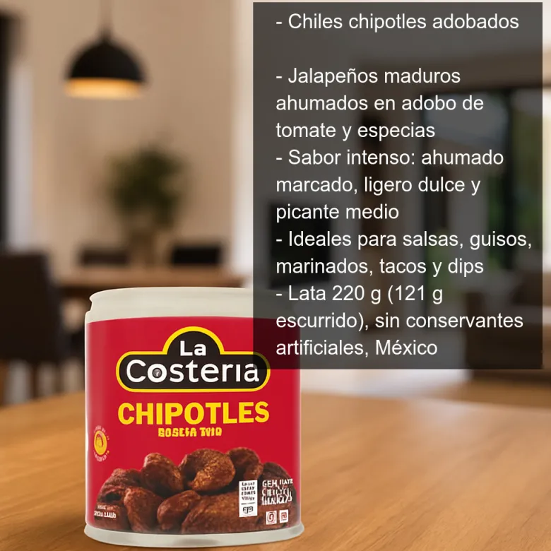 Chiles chipotles adobados - 220g
