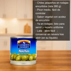 Chiles Jalapeños en Rodajas (Nachos) - 380g