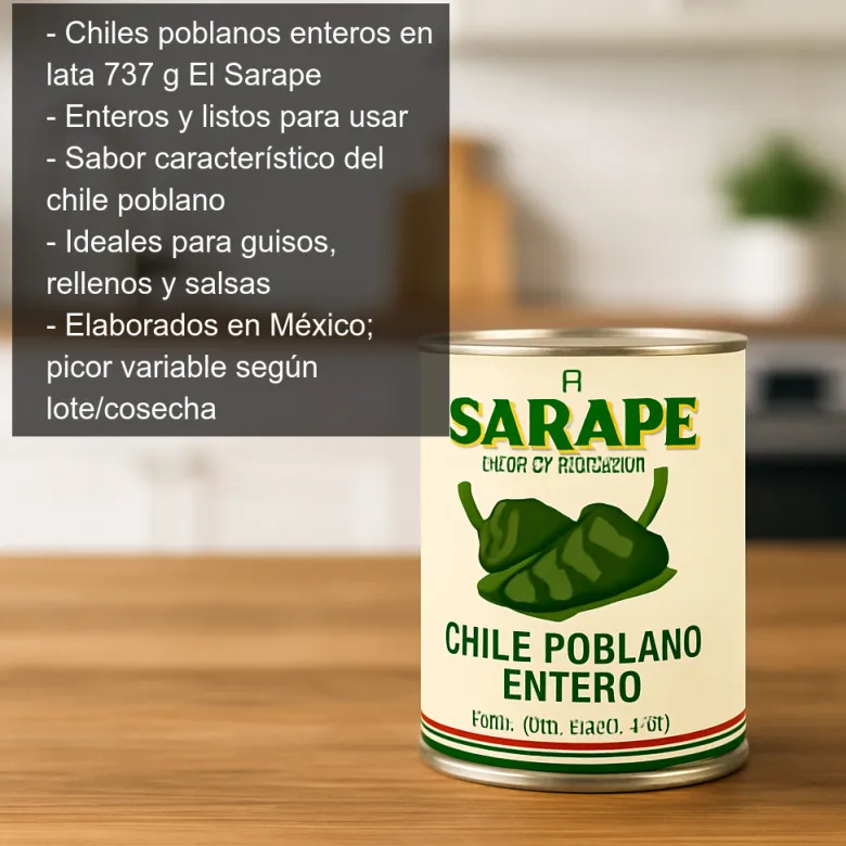 Chiles Poblanos Enteros - 737g