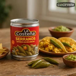 Chiles serranos enteros en escabeche - 220g
