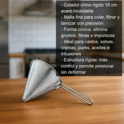 Colador chino rígido - 18 cm