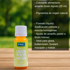 Colorante alimentario amarillo limón - 25 ml