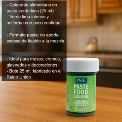 Colorante alimentario color verde lima - 25ml