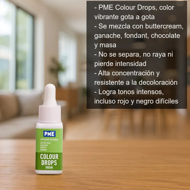 Colorante alimentario color verde liposoluble - 20ml
