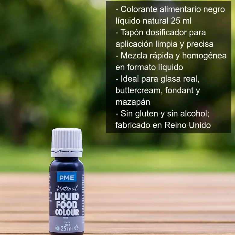 Colorante alimentario negro - 25ml