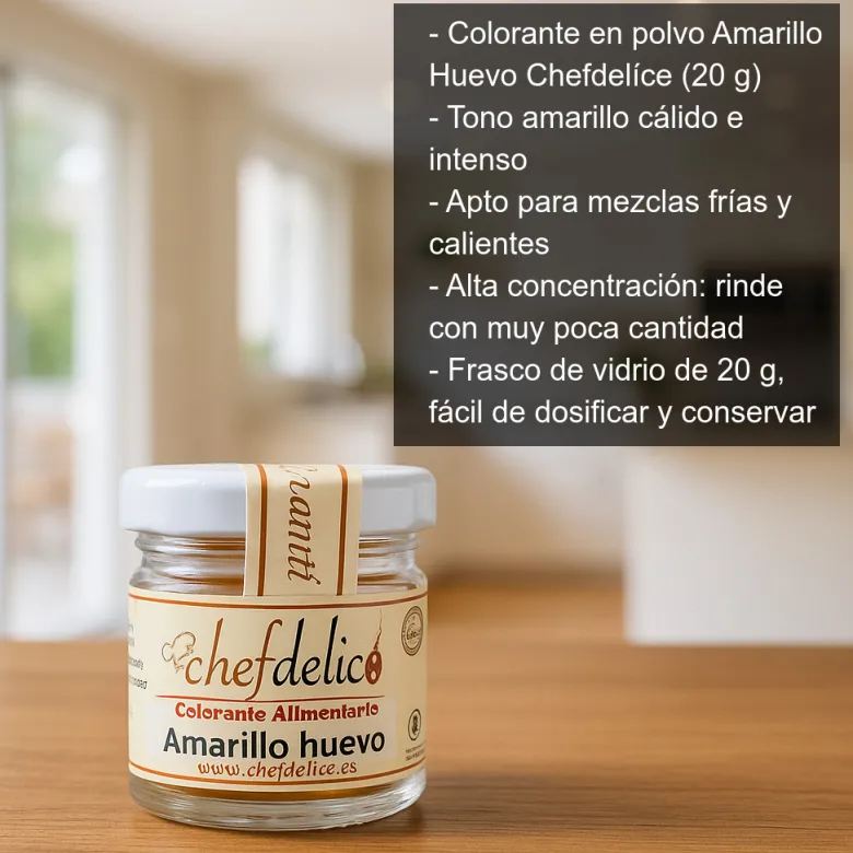 Colorante en polvo Amarillo huevo - 20 g