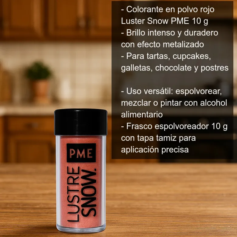 Colorante en polvo comestible - Rojo - 10 g
